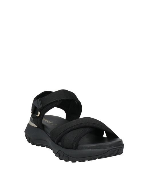 Geox Black Sandals Textile Fibers