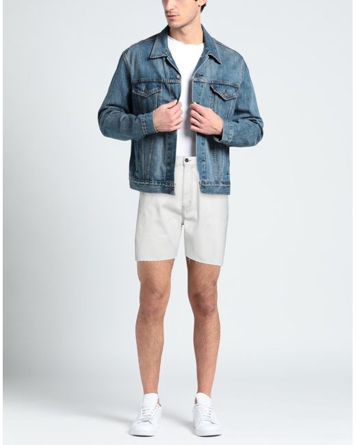 Saint Laurent Gray Denim Shorts for men