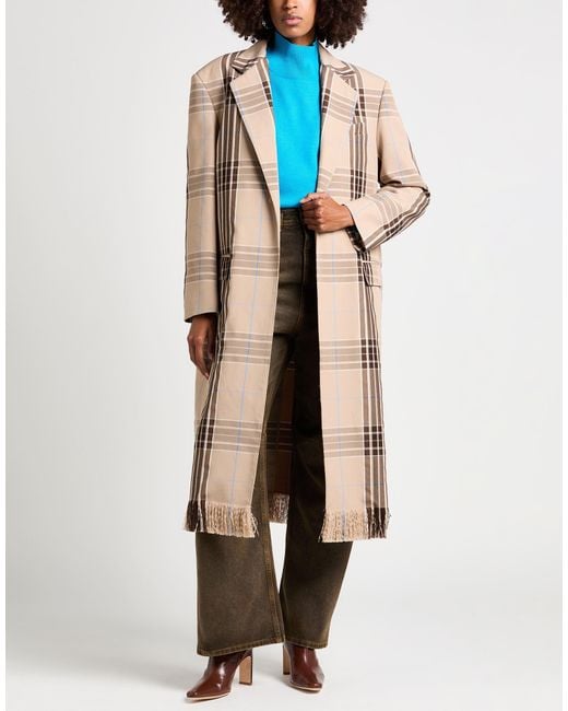 MSGM Natural Overcoats & Trench Coats