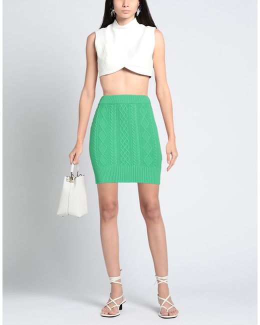 ELEONORA GOTTARDI Green Mini Skirt