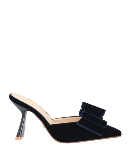 Twenty Four Haitch Black Mules & Clogs