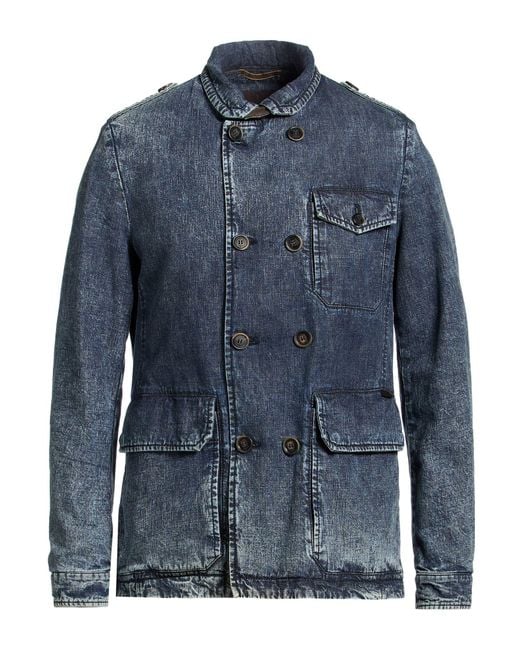 Moorer Blue Denim Outerwear Cotton for men