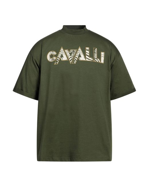 T-shirt Roberto Cavalli pour homme en coloris Green