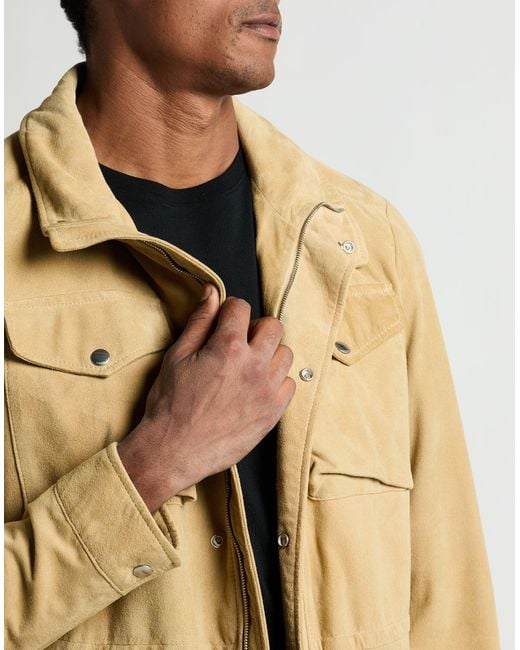Dondup Natural Sand Jacket Lambskin for men