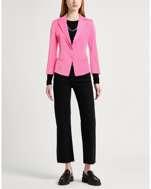Marella Pink Blazer Polyester, Viscose, Elastane