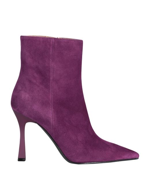 Bianca Di Purple Ankle Boots