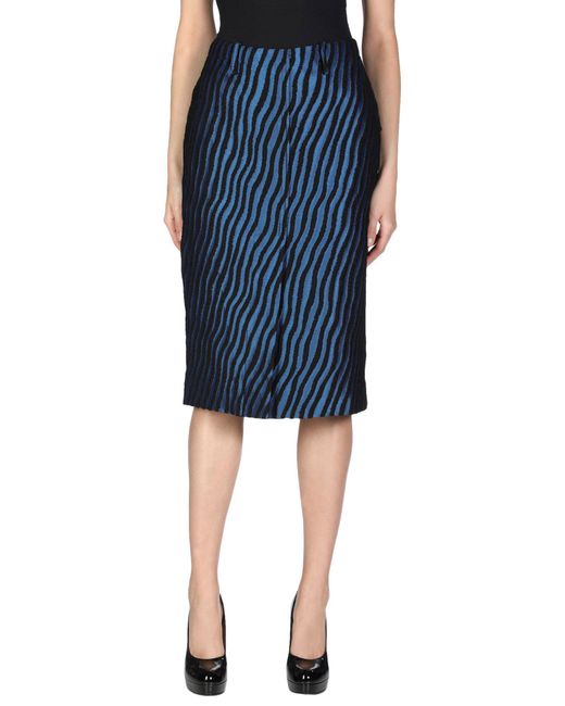Marni Cotton 3/4 Length Skirt in Blue - Lyst