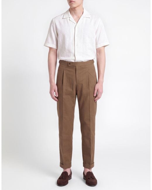 Luigi Borrelli Napoli Brown Trouser for men