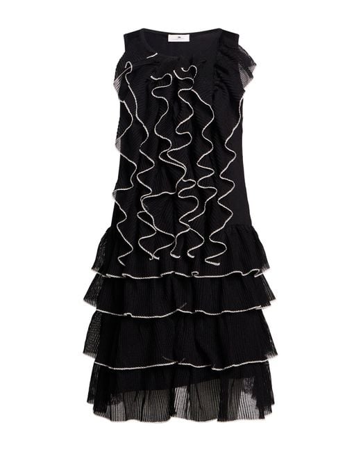Elisabetta Franchi Black Mini Dress