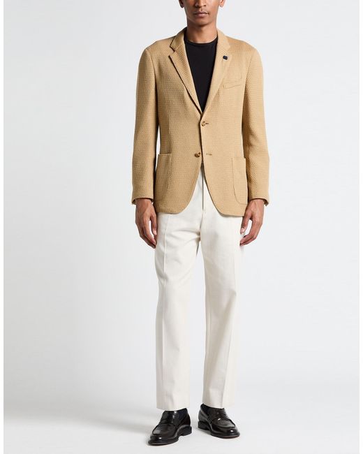 Lardini Natural Blazer Virgin Wool for men