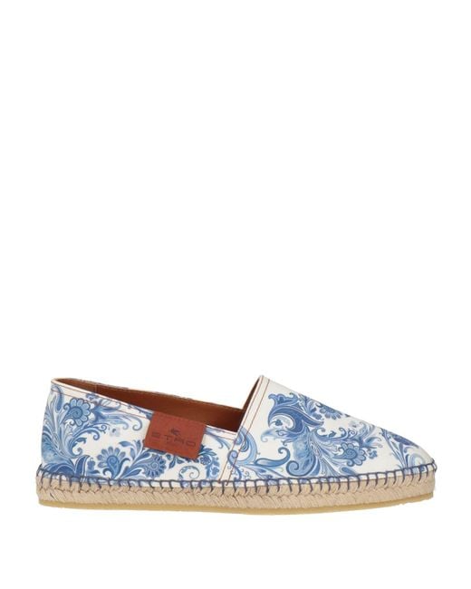 Etro Blue Espadrilles Textile Fibers for men