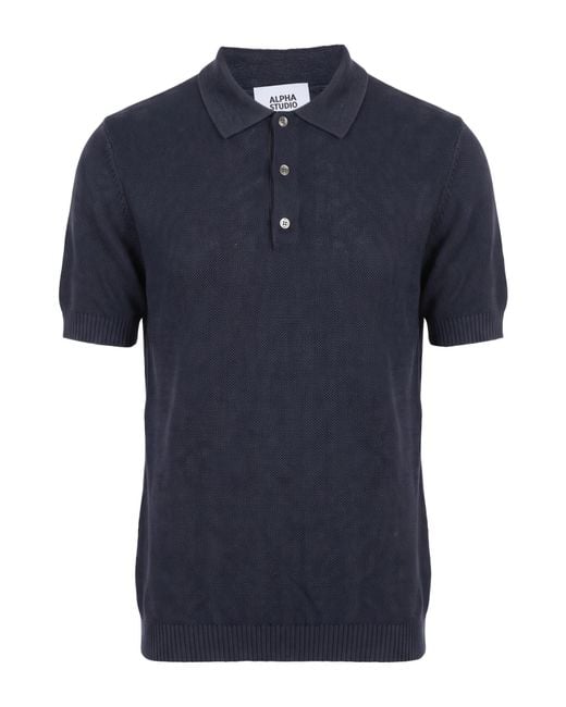 Polo di Alpha Studio in Blue da Uomo