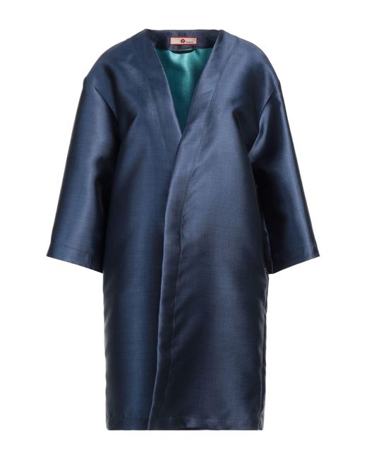 Yuko Blue Overcoat & Trench Coat