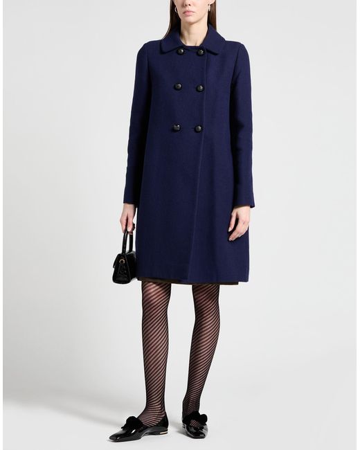Chloé Blue Coat Wool, Cotton, Polyester