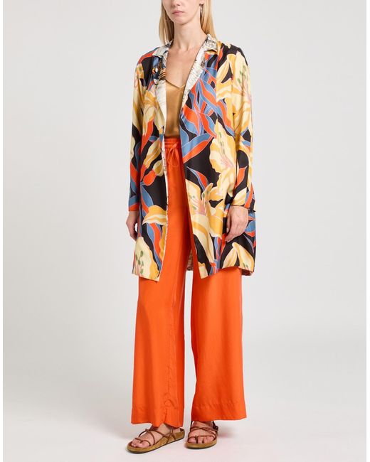 La Prestic Ouiston White Overcoat & Trench Coat Silk