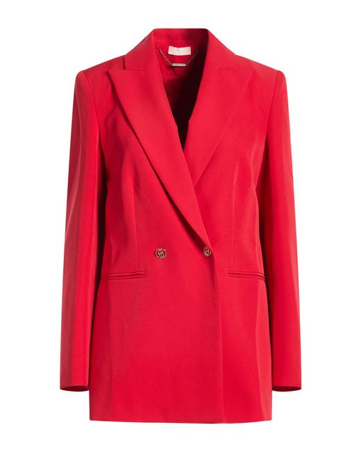 Liu Jo Red Blazer Polyester, Elastane