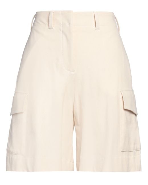 Circolo 1901 Natural Cream Shorts & Bermuda Shorts Cotton, Elastane