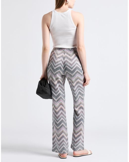 Missoni Gray Light Pants Viscose, Polyester, Polyamide