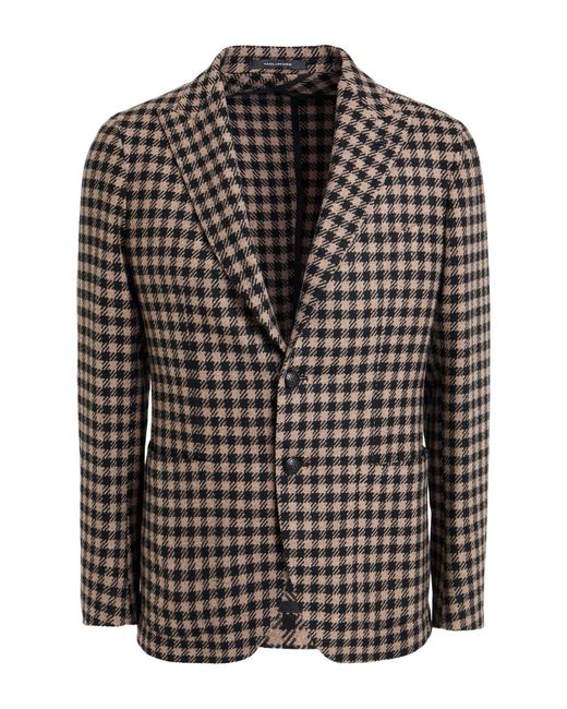 Tagliatore Black Blazer Virgin Wool, Polyamide for men