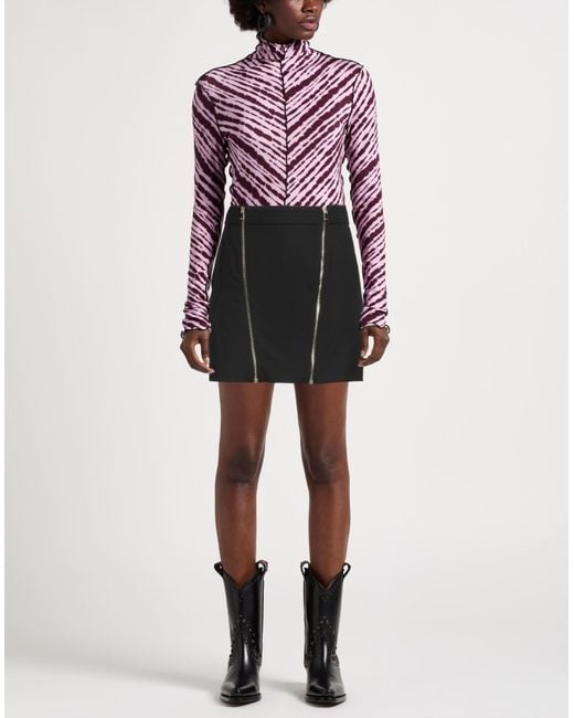 Pinko Black Mini Skirt Polyester, Viscose, Elastane