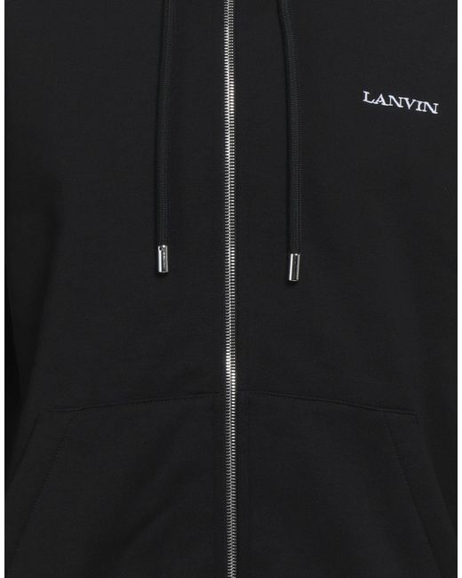 Lanvin Black Sweatshirt Cotton, Elastane, Polyester for men