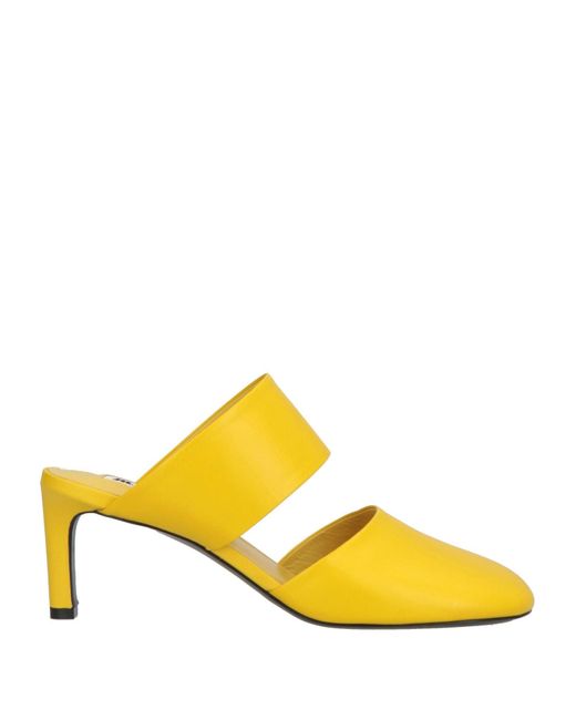 Jil Sander Yellow Mules & Clogs