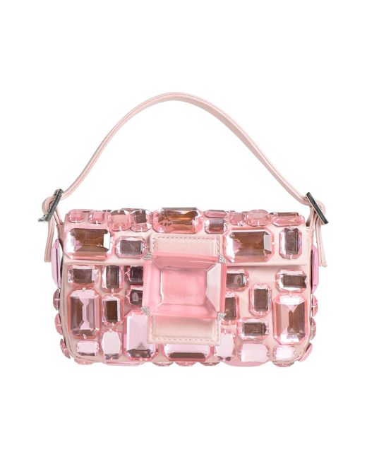 Gedebe Pink Handbag Textile Fibers