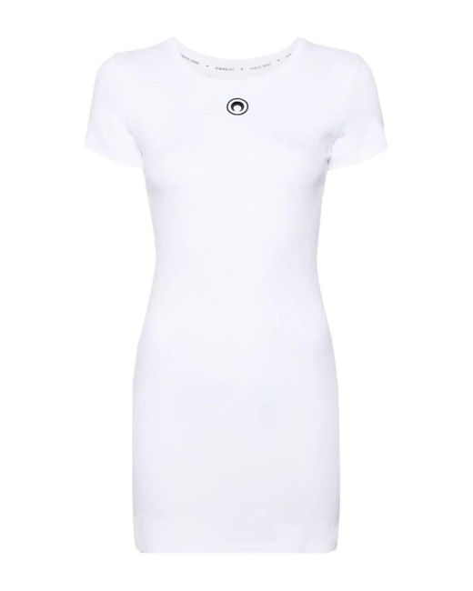 Vestido estilo camiseta MARINE SERRE de color White