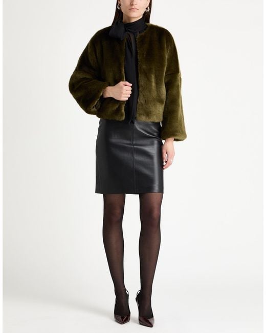 Pinko Green Shearling & Teddy