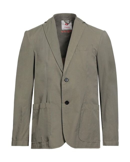 Yuko Green Military Blazer Nylon, Cotton for men