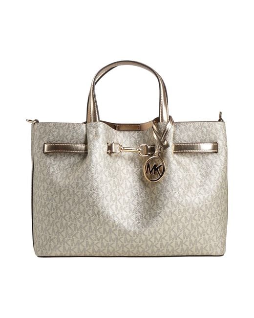 MICHAEL Michael Kors Natural Platinum Handbag Pva