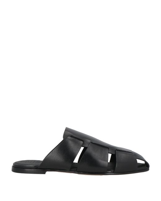 Officine Creative Black Mules & Clogs Leather