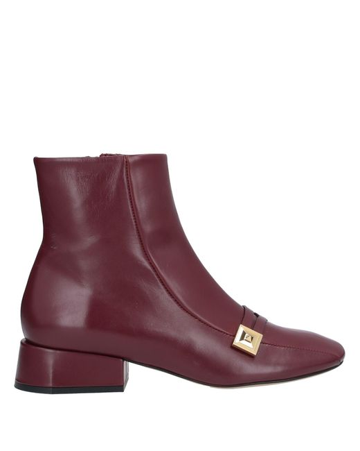 maroon ankle boots