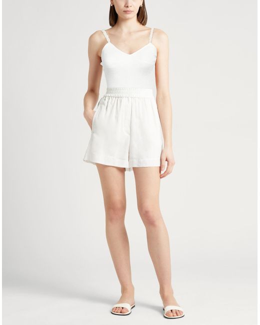 Jil Sander White Top Viscose, Polyamide, Elastane