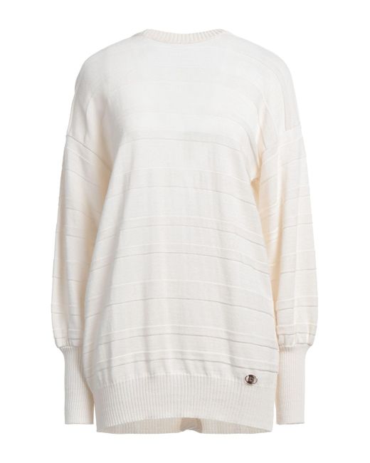 SIMONA CORSELLINI White Cream Sweater Wool, Acrylic