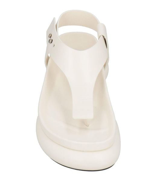 Jil Sander White Thong Sandal