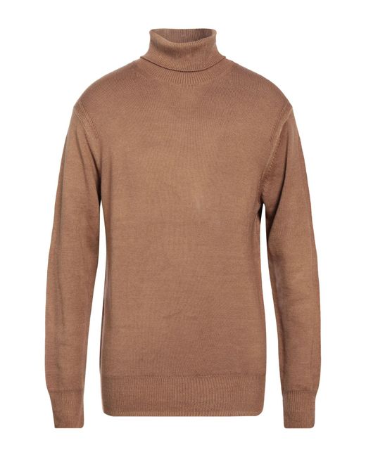 Hōsio Brown Turtleneck Wool for men