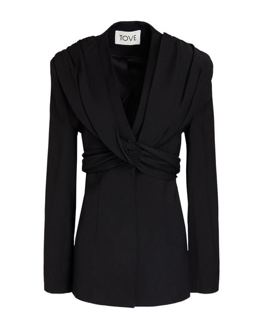 TOVE Black Blazer Viscose, Virgin Wool, Elastane