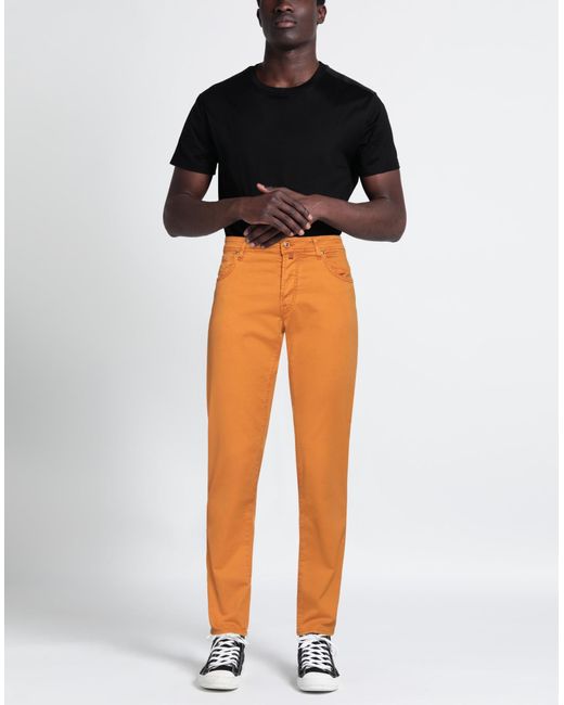 Jacob Coh?n Orange Pants Cotton, Lyocell, Elastane, Polyester for men