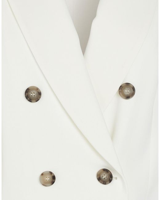 Peserico White Blazer Polyester