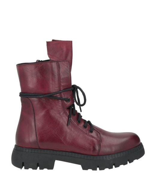 SOFIA MARE Purple Ankle Boots Leather