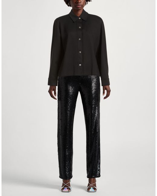SEVENTY VENEZIA Black Shirt Polyamide, Cotton, Elastane