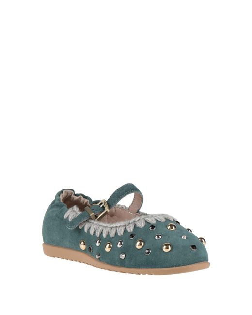 Mou Green Ballet Flats