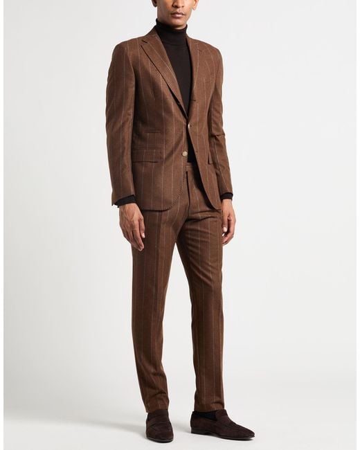 Eleventy Brown Suit Wool, Silk, Cashmere for men