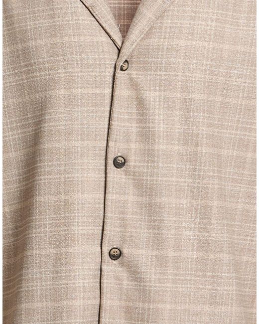 Imperial Natural Taupe Shirt Polyester, Viscose, Elastane for men