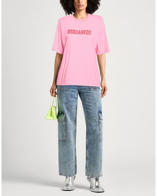 DSquared² Pink T-Shirt Cotton
