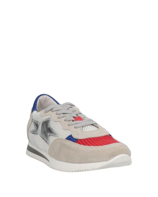 SEQUEL by ISHIKAWA White Sneakers Soft Leather, Textile Fibers