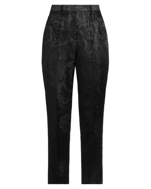 Etro Black Pants Viscose, Silk, Polyamide
