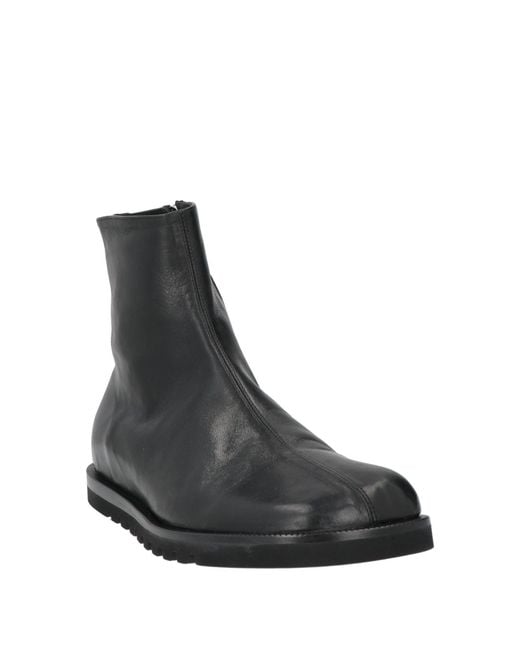 Mattia Capezzani Black Ankle Boots Leather for men