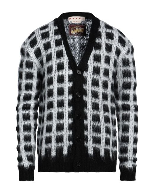 Marni Black Plum Cardigan Acetate, Polyamide, Mohair Wool for men